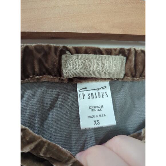 CP Shades Brown Silk Blend Velvet Maxi Skirt - Picture 5 of 5